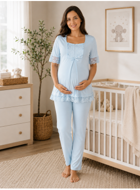 Effortt 6032 Mavi Lohusa Pijama Takımı